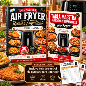 Combo Guía Air Fryer de Recetas Argentinas + Tabla Maestra + Imprimibles